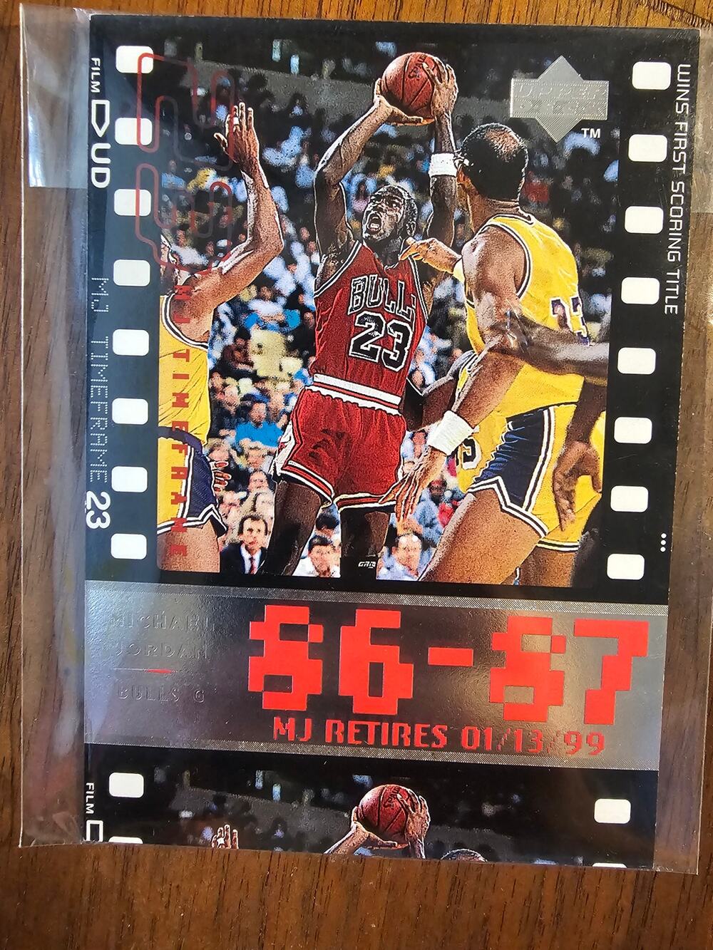 Michael Jordan 1999 Upper Deck #C3 - Wins First Scoring Title - MJ Retires-Jumbo